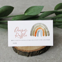 Waterverf Boho Rainbow Baby shower Diaper Raffle