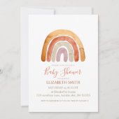 Waterverf Boho Rainbow Baby shower Kaart (Voorkant)