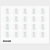 Waterverf Boho Rainbow Baby shower Ronde Sticker (Vel)