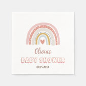 Waterverf Boho Rainbow Baby shower Servet (Voorkant)