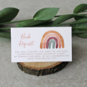 Waterverf Boho Rainbow Baby shower Verzoek om  Informatiekaartje