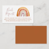 Waterverf Boho Rainbow Baby shower Verzoek om  Informatiekaartje (Voorkant / Achterkant)