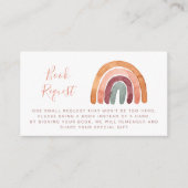 Waterverf Boho Rainbow Baby shower Verzoek om  Informatiekaartje (Voorkant)