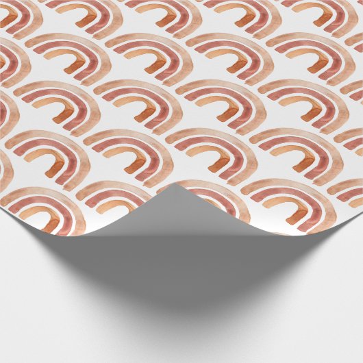 Waterverf Boho Rainbow Cadeaupapier (Hoek)