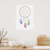 Waterverf Boho Rainbow Dreamweaver Art Poster (Keuken)