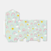 Waterverf Boho Rainbow en Sun Bedankdoosjes (Uitgevouwen)