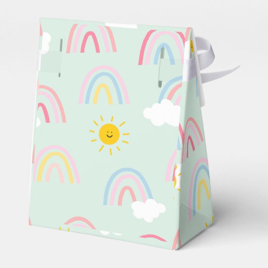 Waterverf Boho Rainbow en Sun Bedankdoosjes (Achterkant)