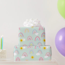 Waterverf Boho Rainbow en Sun Cadeaupapier