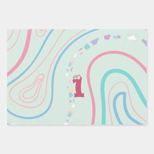 Waterverf Boho Rainbow en Sun Inpakpapier Vel (Voorkant 2)