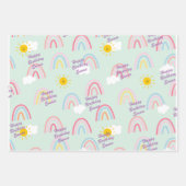 Waterverf Boho Rainbow en Sun Inpakpapier Vel (Voorkant)