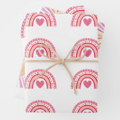 Waterverf Boho Rainbow en Sun Inpakpapier Vel (In situ)