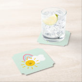 Waterverf Boho Rainbow en Sun Kartonnen Onderzetters (Insitu)