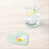 Waterverf Boho Rainbow en Sun Kartonnen Onderzetters (Insitu)