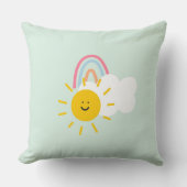 Waterverf Boho Rainbow en Sun Kussen (Voorkant)