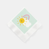 Waterverf Boho Rainbow en Sun Servet (Hoek)