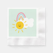 Waterverf Boho Rainbow en Sun Servet (Voorkant)