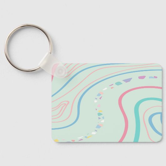 Waterverf Boho Rainbow en Sun Sleutelhanger (Achterkant)
