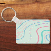 Waterverf Boho Rainbow en Sun Sleutelhanger (Achterkant)