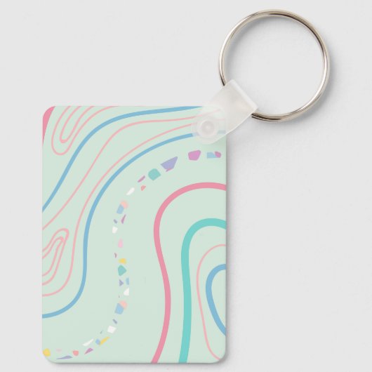 Waterverf Boho Rainbow en Sun Sleutelhanger (Achterkant)
