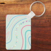 Waterverf Boho Rainbow en Sun Sleutelhanger (Achterkant)