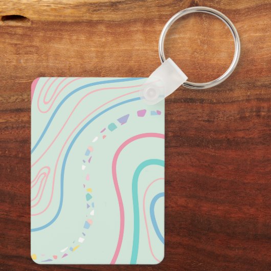 Waterverf Boho Rainbow en Sun Sleutelhanger (Achterkant)