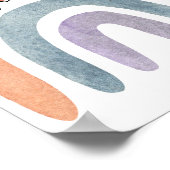 Waterverf Boho Rainbow Hartelijk dank voor uw koms Poster (Hoek)