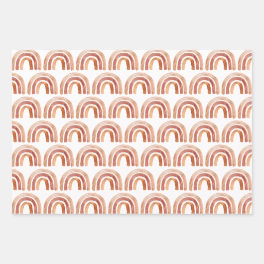 Waterverf Boho Rainbow Inpakpapier Vel (Voorkant 2)