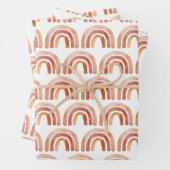 Waterverf Boho Rainbow Inpakpapier Vel (In situ)