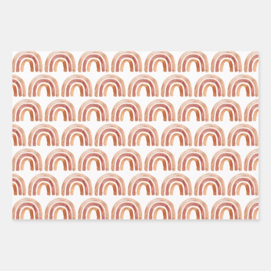 Waterverf Boho Rainbow Inpakpapier Vel (Voorkant)