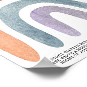 Waterverf Boho Rainbow Late Night Diapers Poster (Hoek)