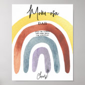 Waterverf Boho Rainbow Mam-osa Poster (Voorkant)