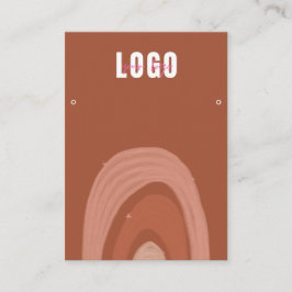Waterverf Boho Rainbow Terracotta Earring Display Visitekaartje