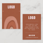 Waterverf Boho Rainbow Terracotta Earring Display Visitekaartje (Voorkant / Achterkant)