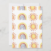 Waterverf Boho regenboog baby shower uitnodiging (Achterkant)