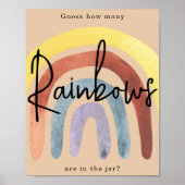 Waterverf Boho regenboog / Hoeveel regenbogen Post Poster (Voorkant)