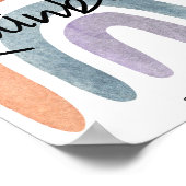 Waterverf Boho regenboog / Hoeveel regenbogen Poster (Hoek)