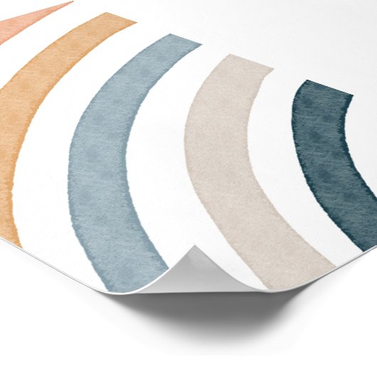Waterverf Boho regenboog poster (Hoek)