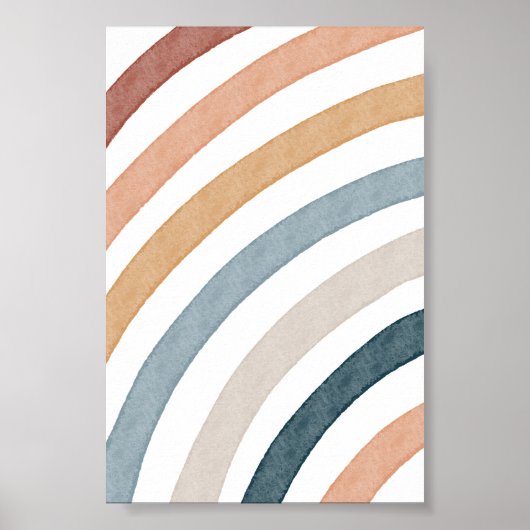 Waterverf Boho regenboog poster (Voorkant)