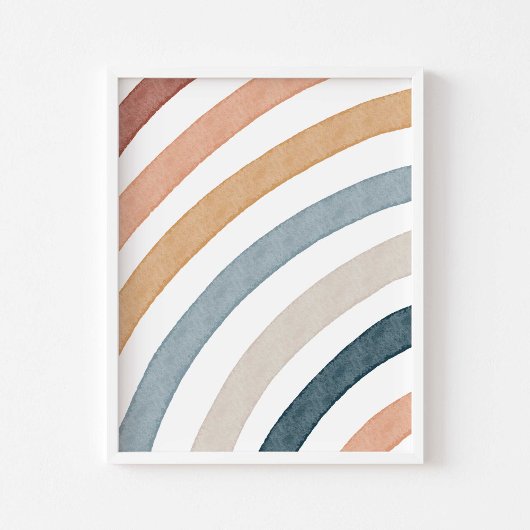 Waterverf Boho regenboog poster