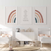 Waterverf Boho regenboog set van 3 Bijbel Verse Pr