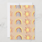 Waterverf Boho regenboogBaby shower Kaart (Achterkant)
