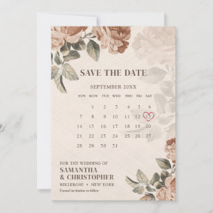  waterverf boho roestig terracotta roos salie save the date