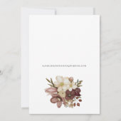 Waterverf Boho Roos & Neutraal Save the Date Kaart (Achterkant)