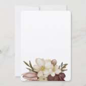 Waterverf Boho Roos & Neutrale Trouwdag Kaart (Achterkant)