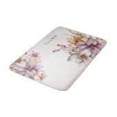 Waterverf Boho Roze Bloemen Elegant Stijlvol Badmat (Gekanteld)