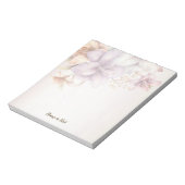 Waterverf Boho Roze Bloemen Elegant Stijlvol Notitieblok (Linkerzijde)
