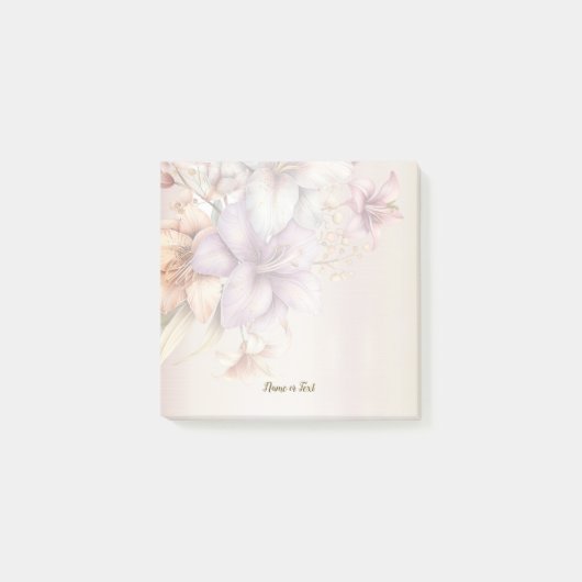Waterverf Boho Roze Bloemen Elegant Stijlvol Post-it® Notes (Voorkant)