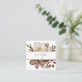 Waterverf Boho Roze & Neutrale QR Code RSVP Kaart (Staand voorkant)