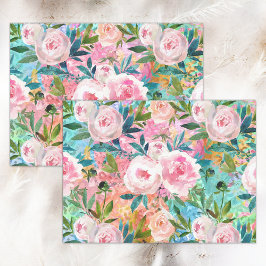 WATERVERF BOHO ROZEN DECOUPAGE TISSUEPAPIER