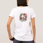 Waterverf boho rust en liefde bloemen t-shirt (Achterkant)